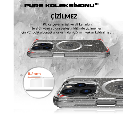 Bix iPhone 15 Pro MagSafe Simli Kılıf Shock Pocket Darbe Emici Teknolojili Çizilmeye Dayanıklı - 12