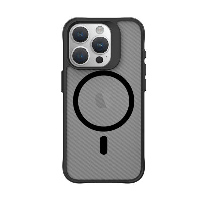 Bix iPhone 15 Pro Max Carbon Fiber Force MagSafe Kılıf Anti-Şok Teknolojili Kamera ve Ekran Korumalı - 3