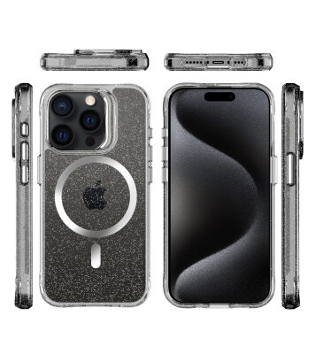 Bix iPhone 15 Pro Max MagSafe Simli Kılıf Shock Pocket Darbe Emici Teknolojili Çizilmeye Dayanıklı - 4