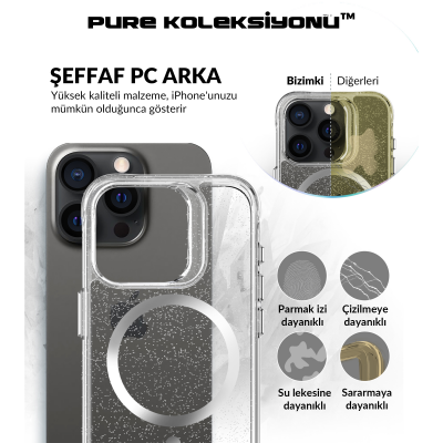 Bix iPhone 15 Pro Max MagSafe Simli Kılıf Shock Pocket Darbe Emici Teknolojili Çizilmeye Dayanıklı - 9