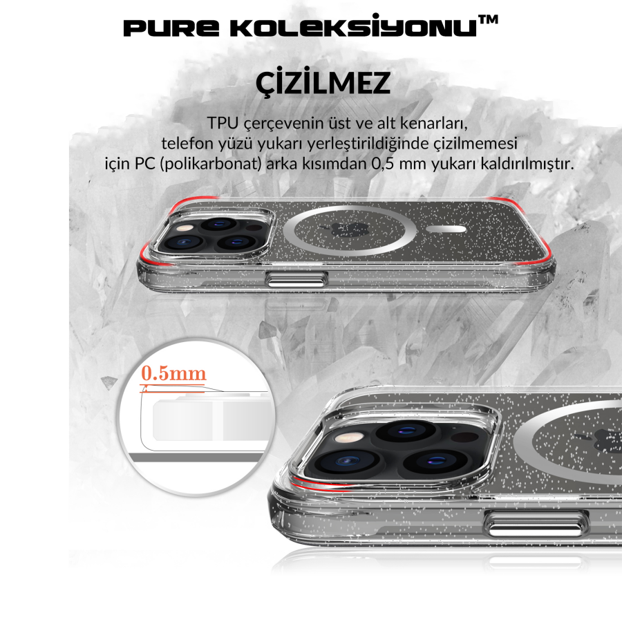 Bix iPhone 15 Pro Max MagSafe Simli Kılıf Shock Pocket Darbe Emici Teknolojili Çizilmeye Dayanıklı - 12
