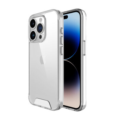 Bix iPhone 15 Pro Max Nebula Aqua Transparan Ultra Şeffaf Kılıf Çizilmeye Dayanıklı Tam Kapsamlı Koruma