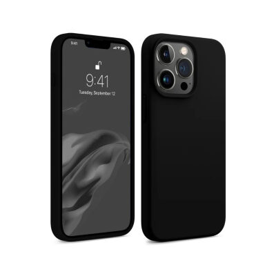 Bix iPhone 15 Pro Max Silikon Kılıf MagSafe Uyumlu Güçlü Koruma Darbe Emici Siyah 