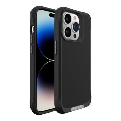 Bix iPhone 15 Pro Max Vortex MagSafe Kılıf Stand Özellikli 3X Korumalı Mikro Fiber İç Yüzey Siyah - 2