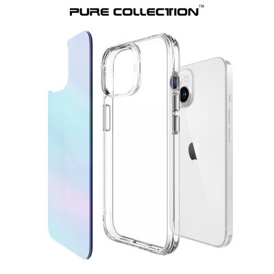 Bix iPhone 15 Pure Rainbow Renk Geçişli Şeffaf Kılıf Çizilmeye Dayanıklı Darbe Emici Mavi - 4