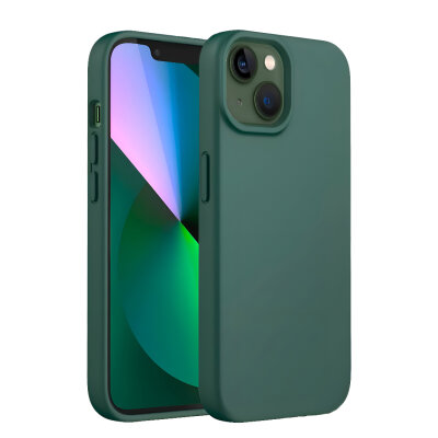 Bix iPhone 15 Silikon Kılıf MagSafe Uyumlu Güçlü Koruma Darbe Emici Biber Yeşili 