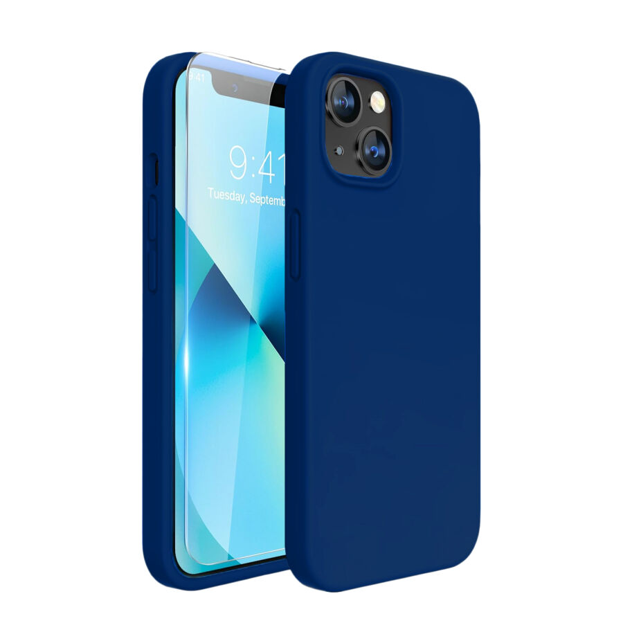 Bix iPhone 15 Silikon Kılıf MagSafe Uyumlu Güçlü Koruma Darbe Emici Evren Mavisi - 1