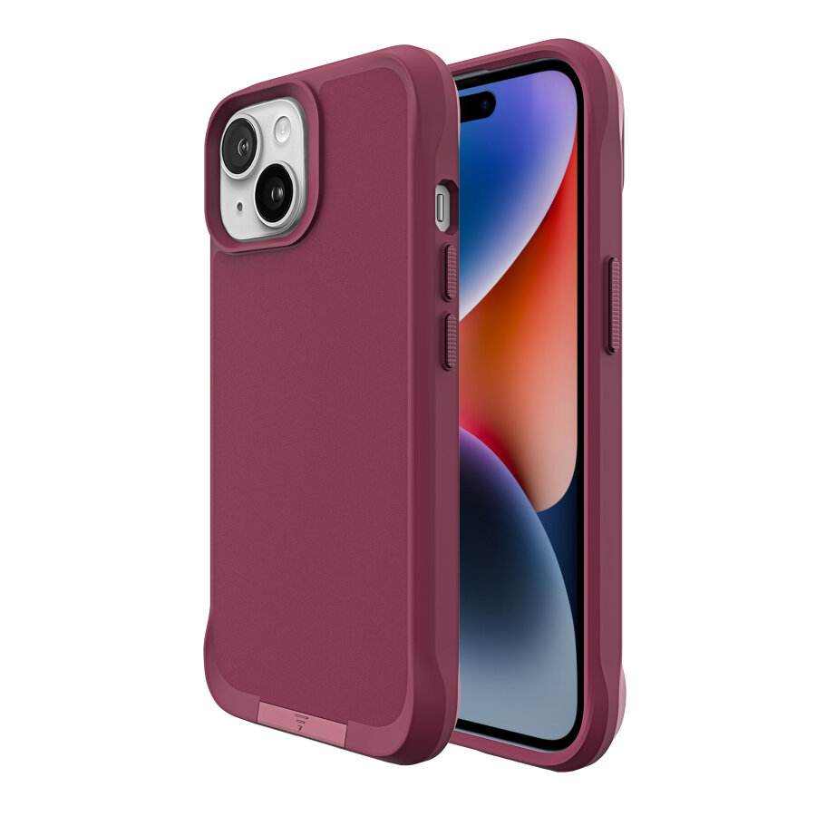 Bix iPhone 15 Vortex MagSafe Kılıf Stand Özellikli 3X Korumalı Mikro Fiber İç Yüzey Kırmızı - 1