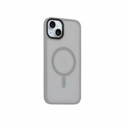 Bix iPhone 16 MagSafe Uyumlu Kılıf Tam Koruma Manyetik Darbe Emici Gri