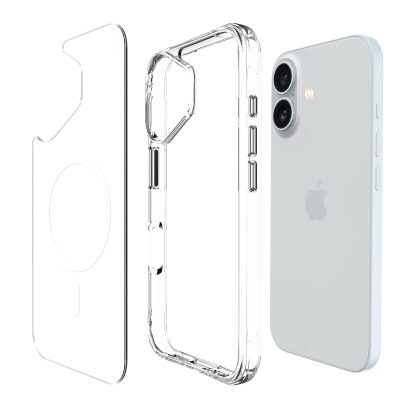 Bix iPhone 16 MagSafe Uyumlu Transparan Şeffaf Kılıf Güçlü Manyetik Üstün Darbe Koruması - 4