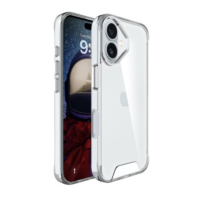 Bix iPhone 16 Nebula Aqua Transparan Ultra Şeffaf Kılıf Çizilmeye Dayanıklı Tam Kapsamlı Koruma - 2