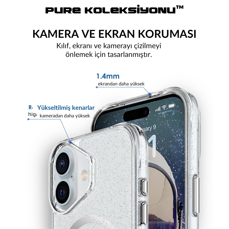 Bix iPhone 16 Plus MagSafe Simli Kılıf Shock Pocket Darbe Emici Teknolojili Çizilmeye Dayanıklı - 8