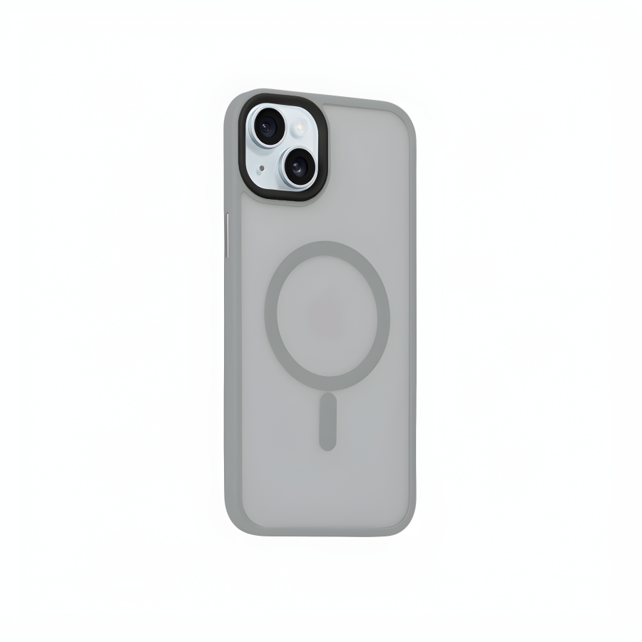 Bix iPhone 16 Plus MagSafe Uyumlu Kılıf Tam Koruma Manyetik Darbe Emici Gri - 1