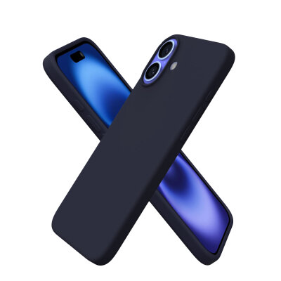 Bix iPhone 16 Plus Silikon Kılıf MagSafe Uyumlu Güçlü Koruma Darbe Emici Gece Mavisi 