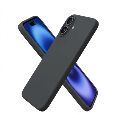 Bix iPhone 16 Plus Silikon Kılıf MagSafe Uyumlu Güçlü Koruma Darbe Emici Kömür Grisi 
