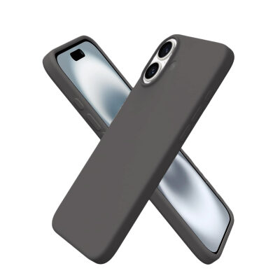 Bix iPhone 16 Plus Silikon Kılıf MagSafe Uyumlu Güçlü Koruma Darbe Emici Seramik Gri