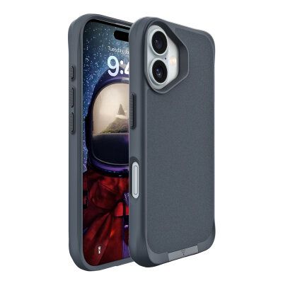 Bix iPhone 16 Plus Vortex MagSafe Kılıf Stand Özellikli 3X Korumalı Mikro Fiber İç Yüzey Lacivert - 2
