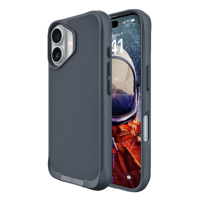 Bix iPhone 16 Plus Vortex MagSafe Kılıf Stand Özellikli 3X Korumalı Mikro Fiber İç Yüzey Lacivert