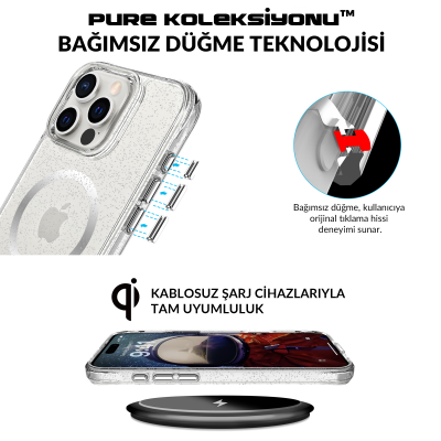 Bix iPhone 16 Pro Max MagSafe Simli Kılıf Shock Pocket Darbe Emici Teknolojili Çizilmeye Dayanıklı - 6