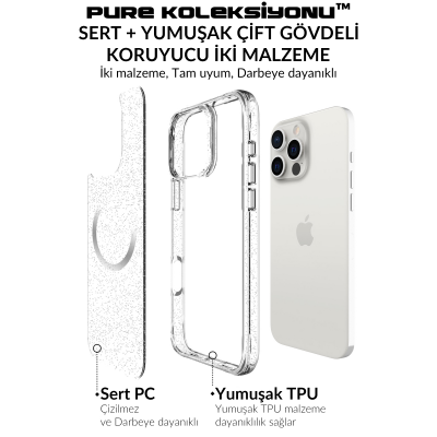 Bix iPhone 16 Pro Max MagSafe Simli Kılıf Shock Pocket Darbe Emici Teknolojili Çizilmeye Dayanıklı - 7