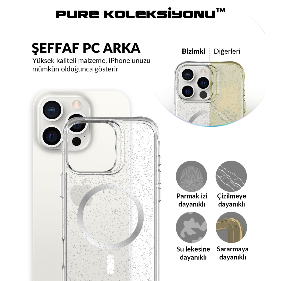 Bix iPhone 16 Pro Max MagSafe Simli Kılıf Shock Pocket Darbe Emici Teknolojili Çizilmeye Dayanıklı - 9