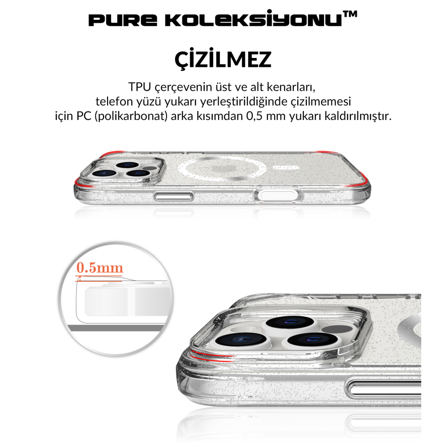 Bix iPhone 16 Pro Max MagSafe Simli Kılıf Shock Pocket Darbe Emici Teknolojili Çizilmeye Dayanıklı - 12