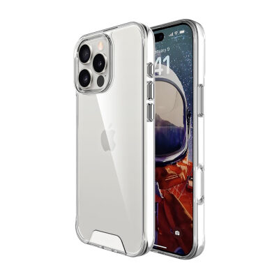 Bix iPhone 16 Pro Max Nebula Aqua Transparan Ultra Şeffaf Kılıf Çizilmeye Dayanıklı Tam Kapsamlı Koruma