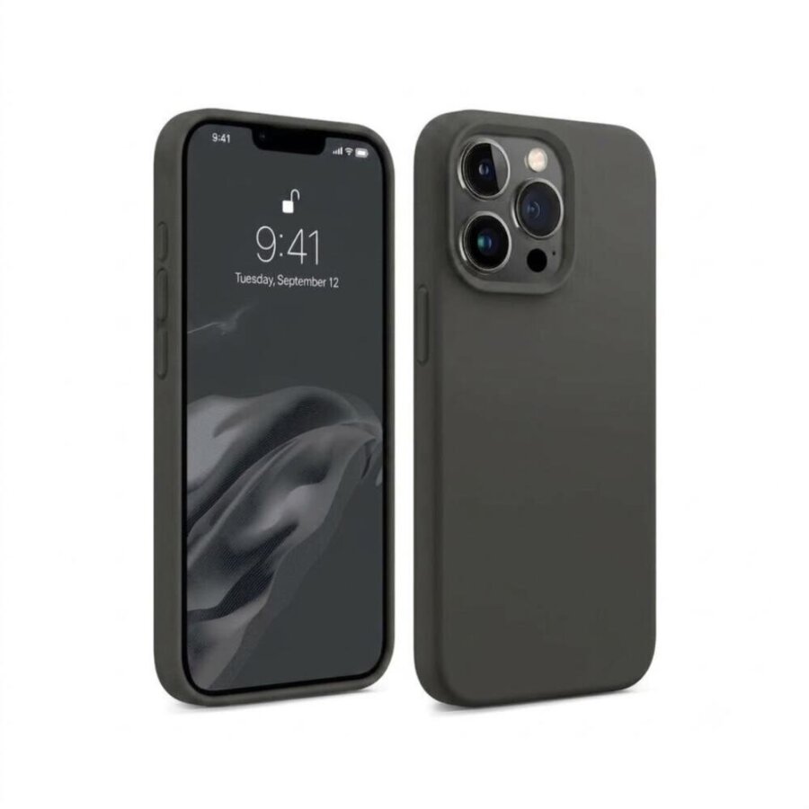 Bix iPhone 16 Pro Silikon Kılıf MagSafe Uyumlu Güçlü Koruma Darbe Emici Kömür Grisi - 1