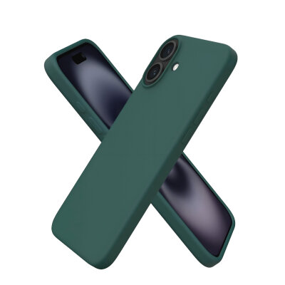 Bix iPhone 16 Silikon Kılıf MagSafe Uyumlu Güçlü Koruma Darbe Emici Biber Yeşili 