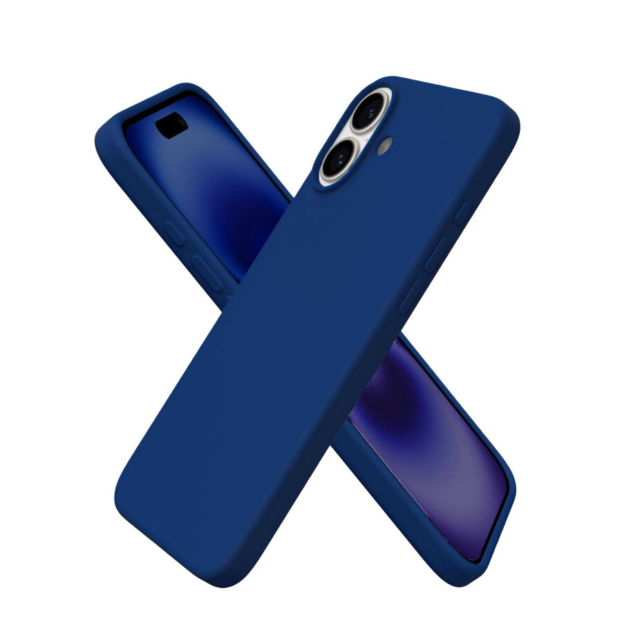Bix iPhone 16 Silikon Kılıf MagSafe Uyumlu Güçlü Koruma Darbe Emici Evren Mavisi - 1