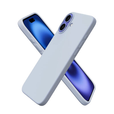 Bix iPhone 16 Silikon Kılıf MagSafe Uyumlu Güçlü Koruma Darbe Emici Gök Mavisi 