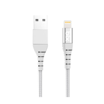 Bix iPhone İçin Ultra Güçlendirilmiş MFI Lightning Şarj Kablosu Gri 