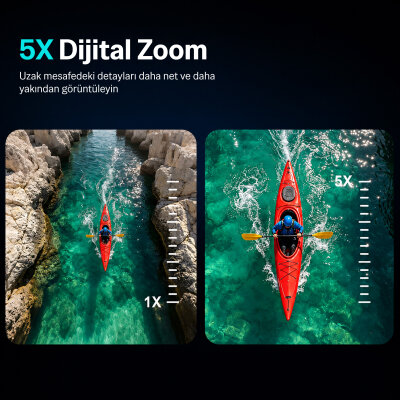 Bix Nexa Dual 5K 30FPS 50MP Wi-Fi Dokunmatik Ekran EIS Özellikli Su Geçirmez Aksiyon Kamerası Motosiklet Bisiklet Kask ve Vlog Kamerası - 4
