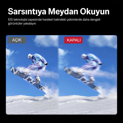 Bix Nexa Dual 5K 30FPS 50MP Wi-Fi Dokunmatik Ekran EIS Özellikli Su Geçirmez Aksiyon Kamerası Motosiklet Bisiklet Kask ve Vlog Kamerası - 9