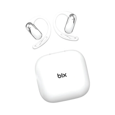 Bix OWS2 Bluetooth 5.4 Stereo Sesli IPX4 Sertifikalı Spor Koşu Fitness Ergonomik Kulak Kancalı Kablosuz Kulaklık Beyaz - 2