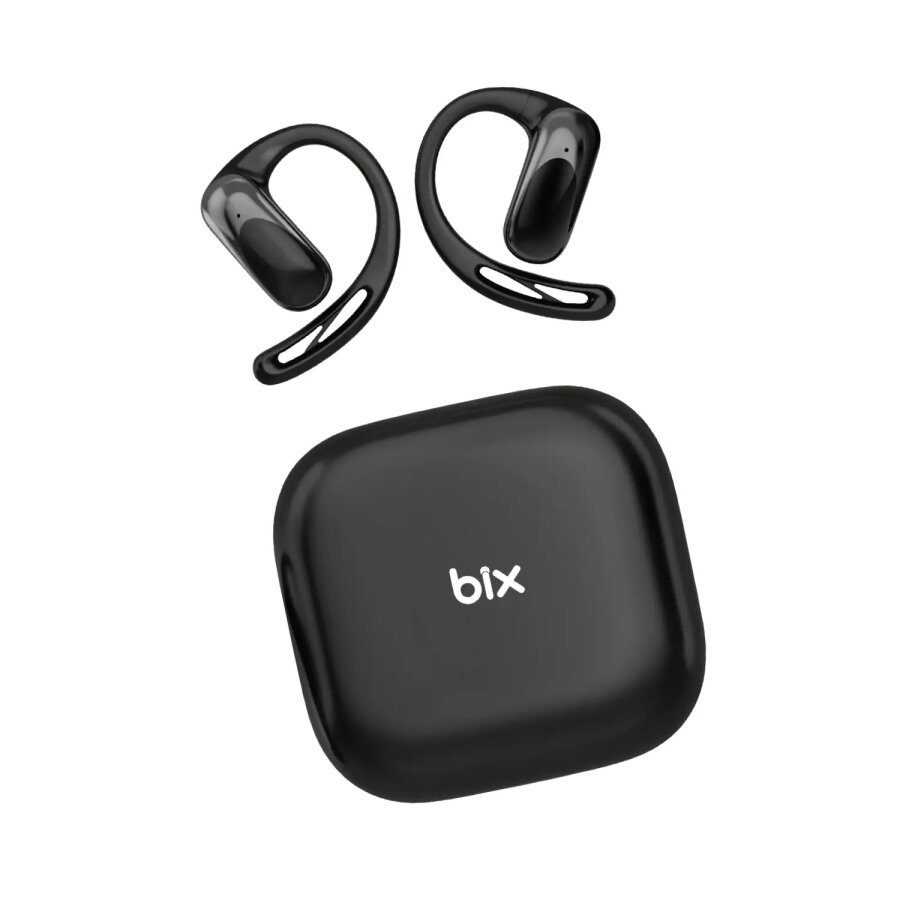 Bix OWS2 Bluetooth 5.4 Stereo Sesli IPX4 Sertifikalı Spor Koşu Fitness Ergonomik Kulak Kancalı Kablosuz Kulaklık Siyah - 2