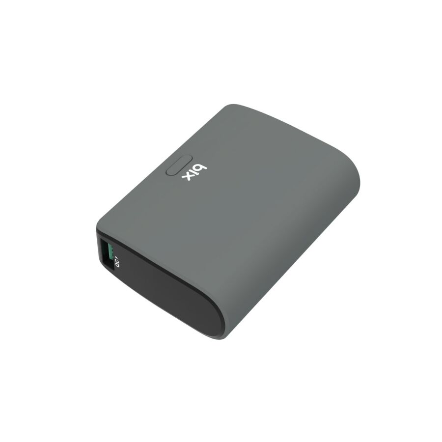 Bix PB106 10000mAh PD20W Type-C USB-A SCP 22.5W Çift Çıkışlı LED Göstergeli Cep Boy Mini Powerbank Gri - 4