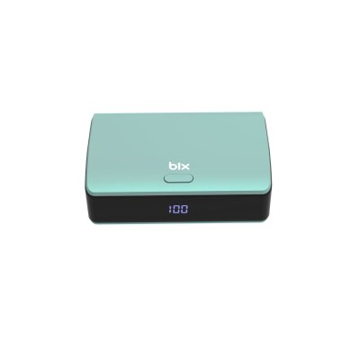 Bix PB106 10000mAh PD20W Type-C USB-A SCP 22.5W Çift Çıkışlı LED Göstergeli Cep Boy Mini Powerbank Yeşil - 3