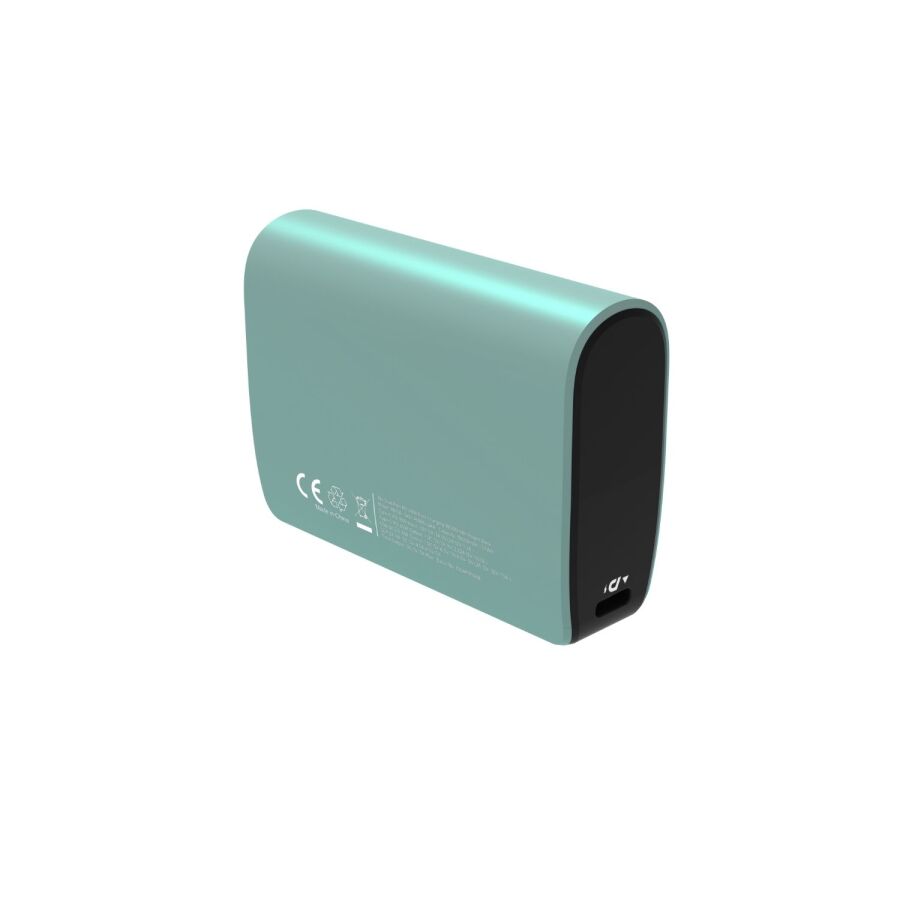 Bix PB106 10000mAh PD20W Type-C USB-A SCP 22.5W Çift Çıkışlı LED Göstergeli Cep Boy Mini Powerbank Yeşil - 2