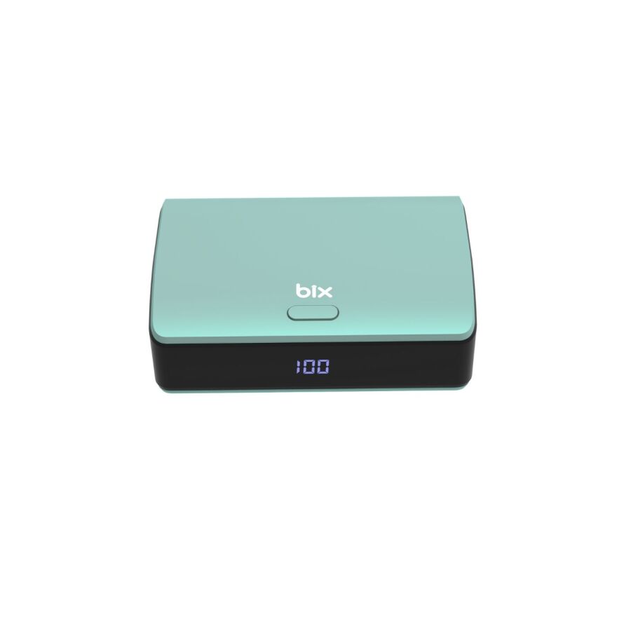Bix PB106 10000mAh PD20W Type-C USB-A SCP 22.5W Çift Çıkışlı LED Göstergeli Cep Boy Mini Powerbank Yeşil - 3
