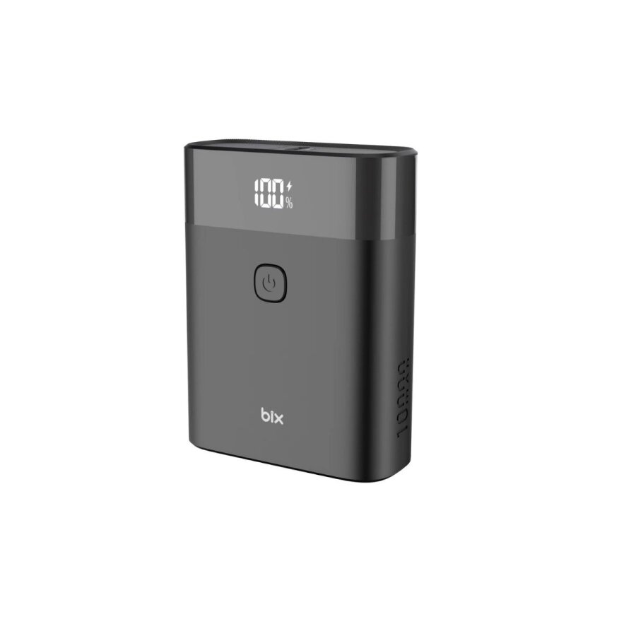 Bix PB20W 10000MAH Type-C ve USB Çift Çıkışlı Dijital Ekranlı Mini Powerbank Siyah - 1