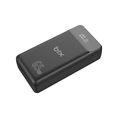 Bix PB301-65W 30000mAh Üç Çıkışlı 65W QC 3.0 Powerbank Siyah - 2
