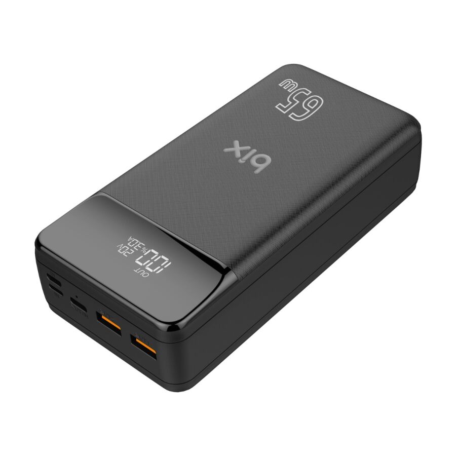 Bix PB301-65W 30000mAh Üç Çıkışlı 65W QC 3.0 Powerbank Siyah - 3