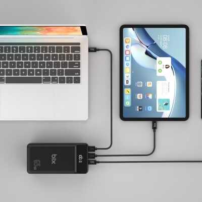 Bix PB301-65W 30000mAh Üç Çıkışlı 65W QC 3.0 Powerbank Siyah - 8