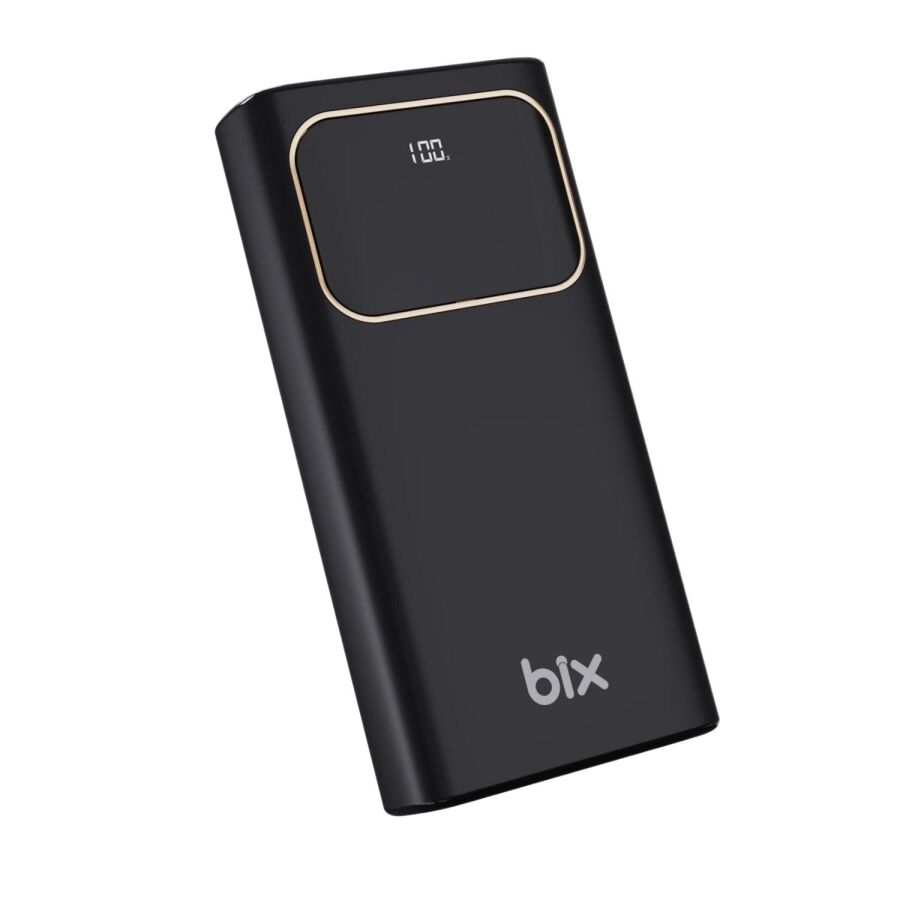 Bix PB303 30000MAH 60W 2*usb ve Type-C Pd Çıkışlı Hızlı Şarj Destekli LED Göstergeli Powerbank Siyah - 1
