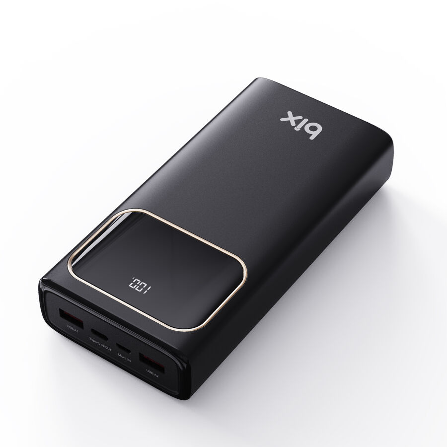 Bix PB303 30000MAH 60W 2*usb ve Type-C Pd Çıkışlı Hızlı Şarj Destekli LED Göstergeli Powerbank Siyah - 2