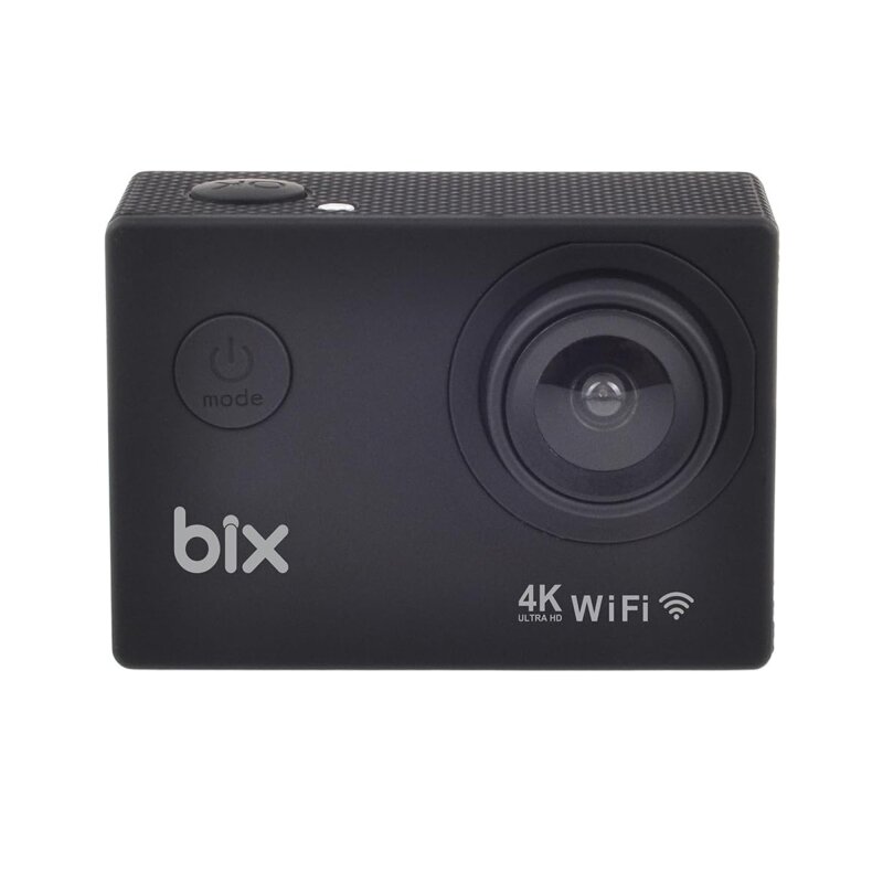 Bix Pulse2 4K 30FPS 20MP Wi-Fi Aksiyon Kamerası 30 Metre Su Geçirmez Kılıflı Bisiklet Motosiklet Vlog Kamerası Siyah - 1