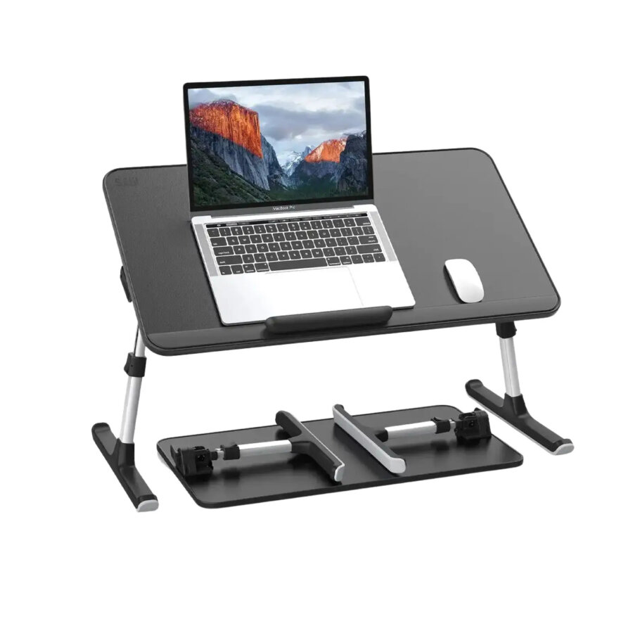 Bix Saiji AL33 Yükseklik ve Açı Ayarlı Laptop Standı Ergonomik ve Katlanabilir Çalışma Masası Siyah - 1
