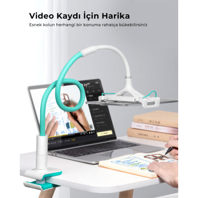 Bix Saiji Datura 2 120 CM Akrobat Flexible Ayarlanabilir Telefon Tablet Tutucu Yeşil - 4