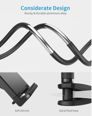 Bix Saiji Datura IS 100 CM Akrobat Flexible Ayarlanabilir Telefon Tablet Tutucu Siyah - 5